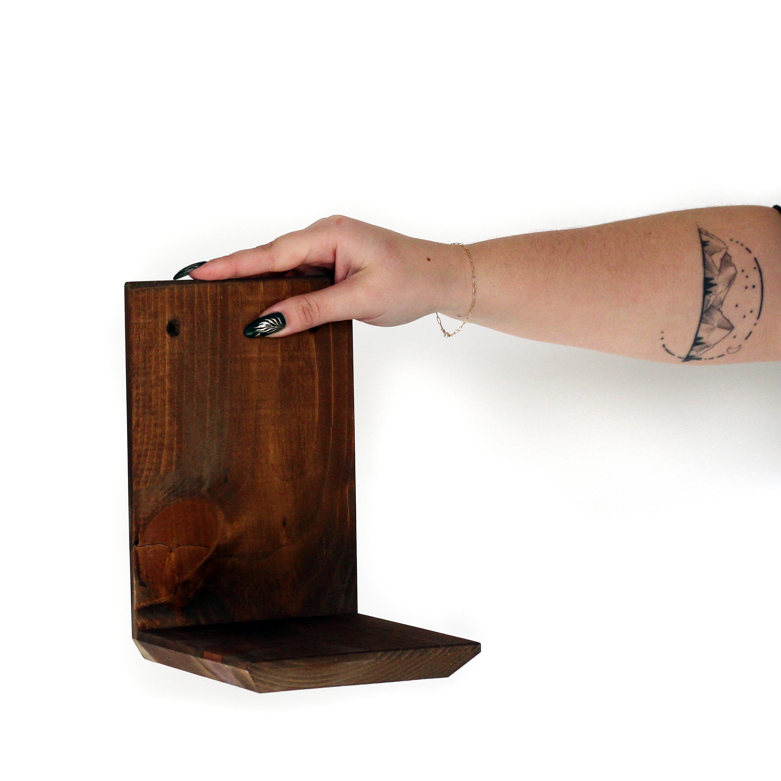 Wall Mounted Solid Wood Gallery Wall Plant Shelf — Woodland Brown (3 pack)