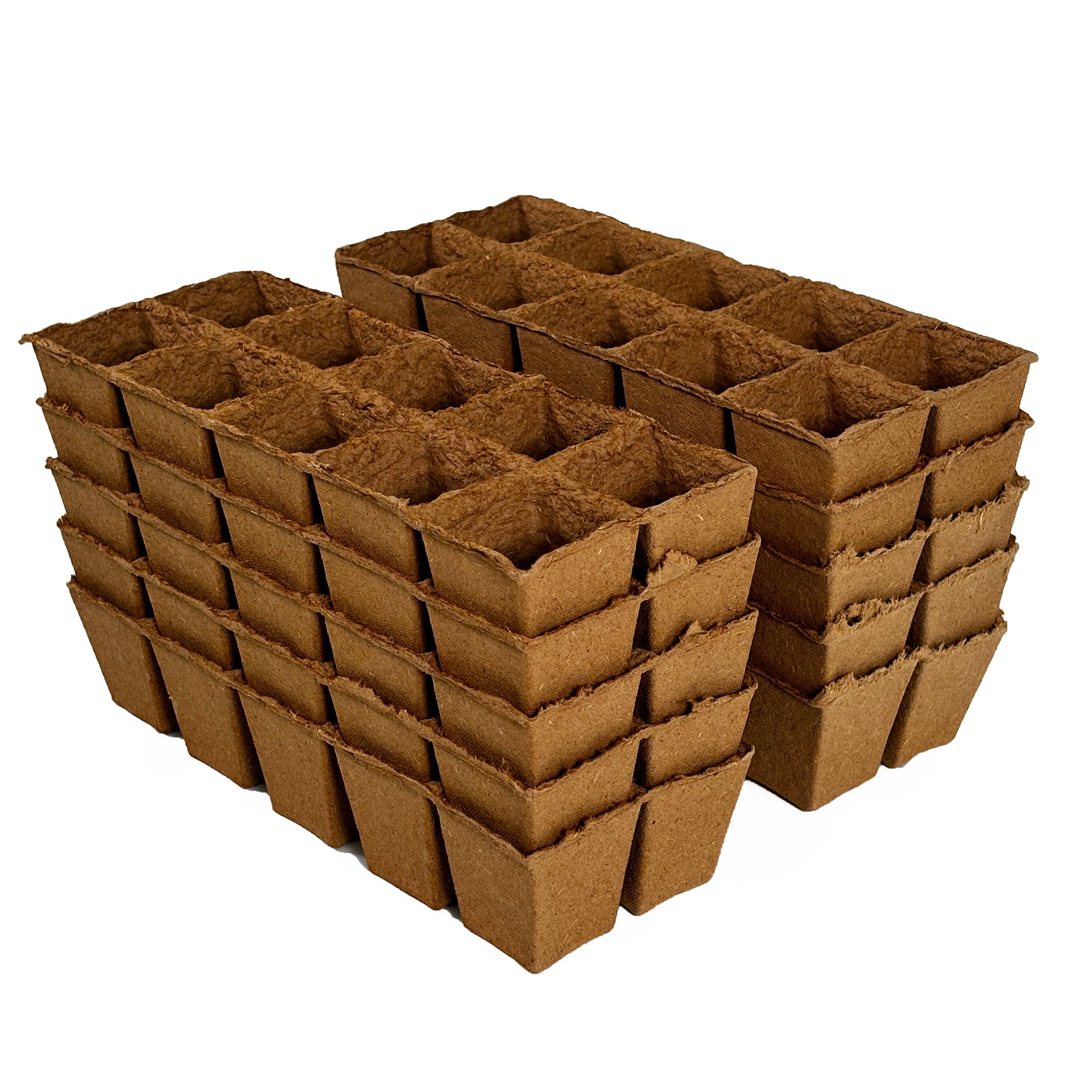 2" Naked Pots | Plantable Seed Starter Trays - Organic & Biodegradable (100 cells)