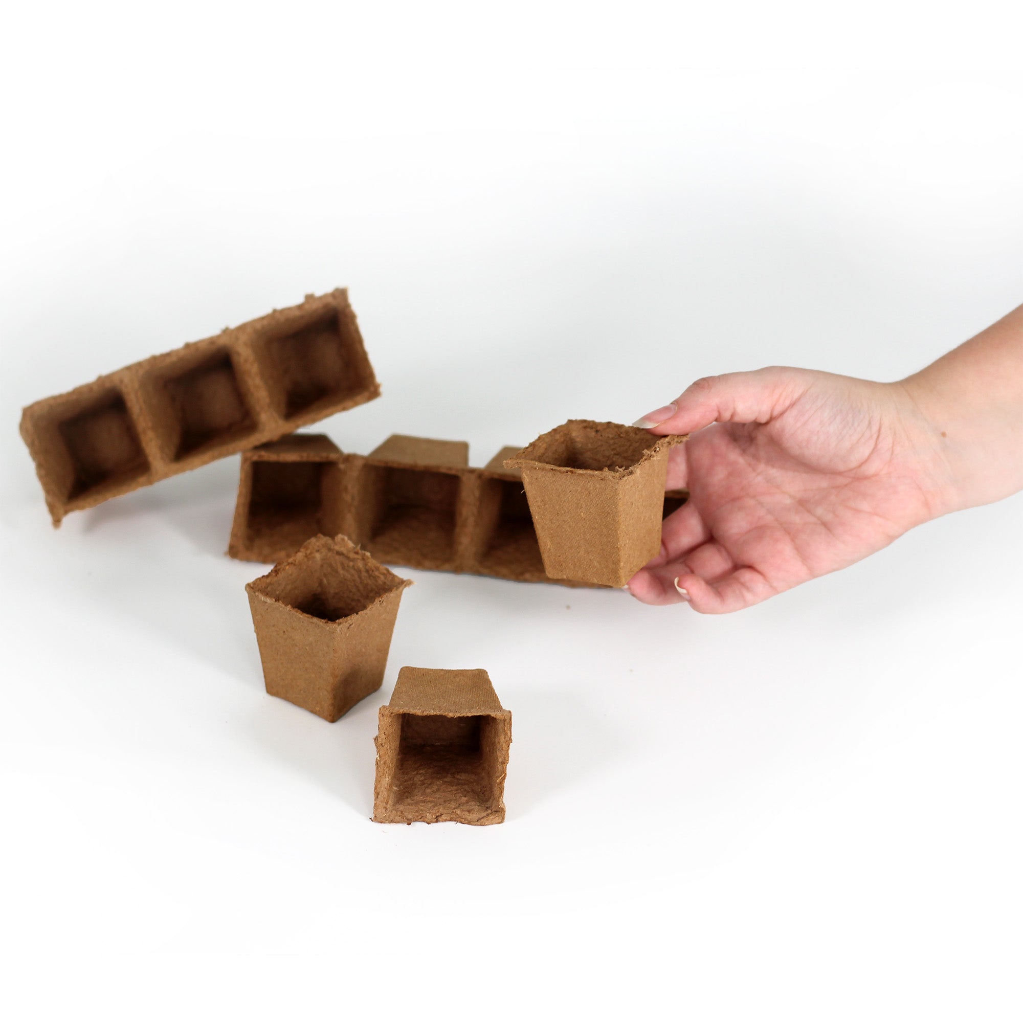 2" Naked Pots | Plantable Seed Starter Trays - Organic & Biodegradable (100 cells)
