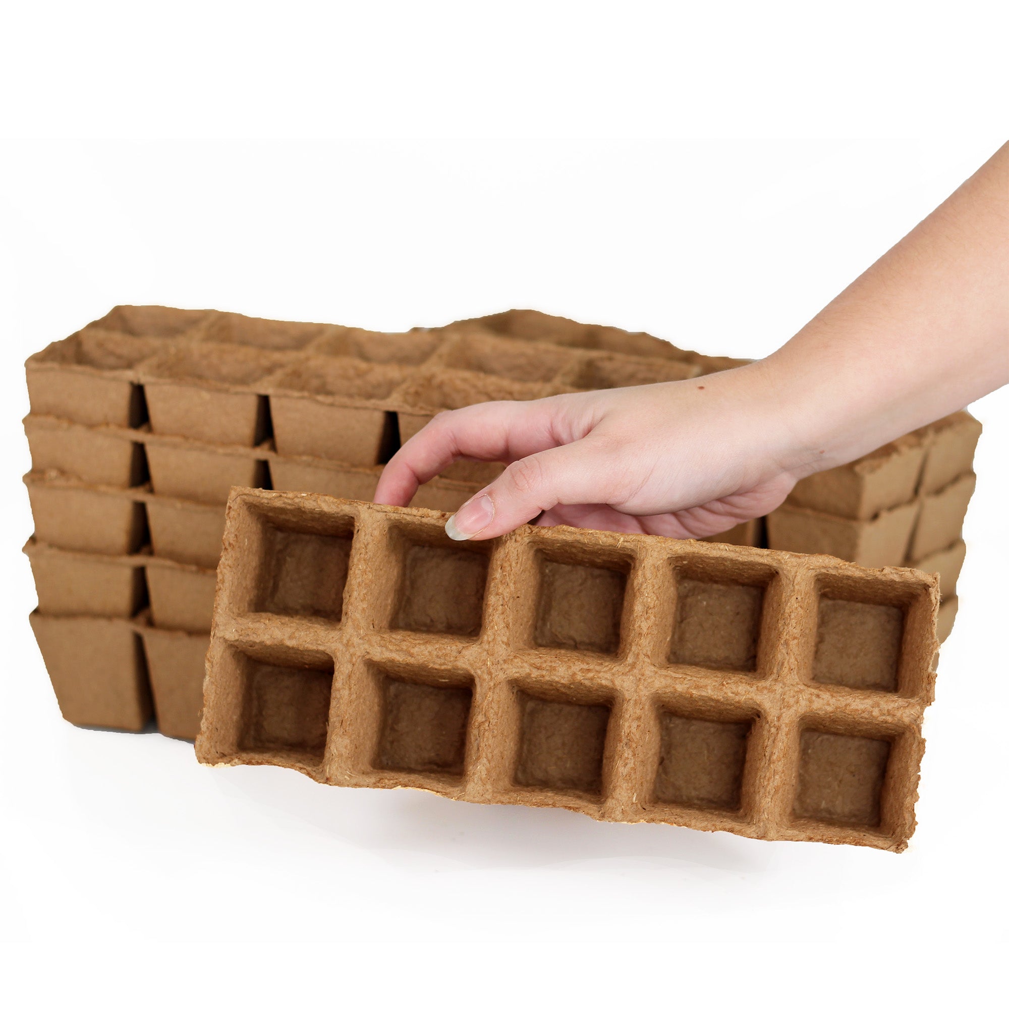 2" Naked Pots | Plantable Seed Starter Trays - Organic & Biodegradable (100 cells)