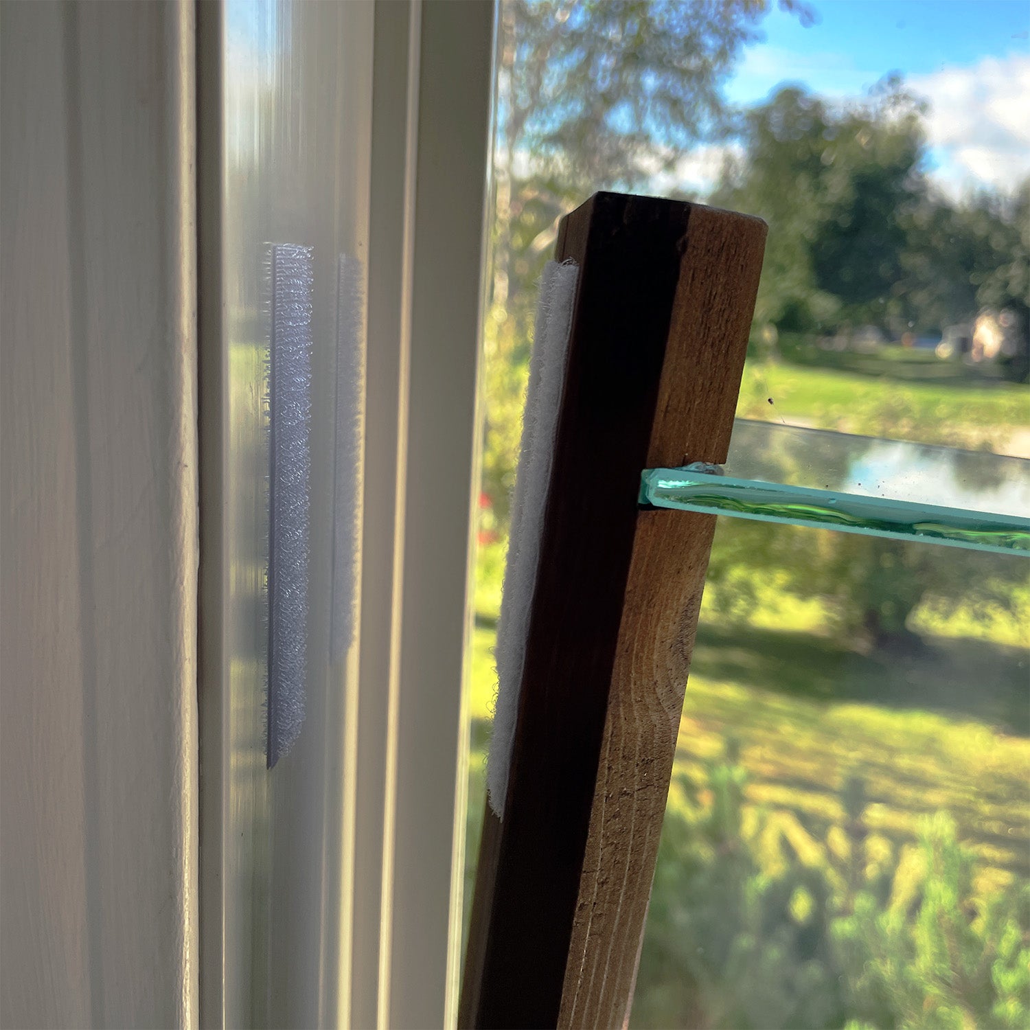 Renter-Friendly Window Shelf | Woodland Brown with Tempered Glass