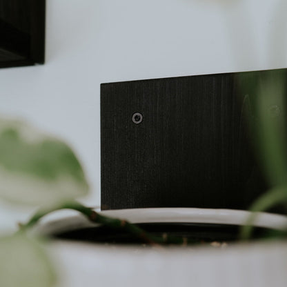 Wall Mounted Solid Wood Gallery Wall Plant Shelf — Midnight Black (3 pack)